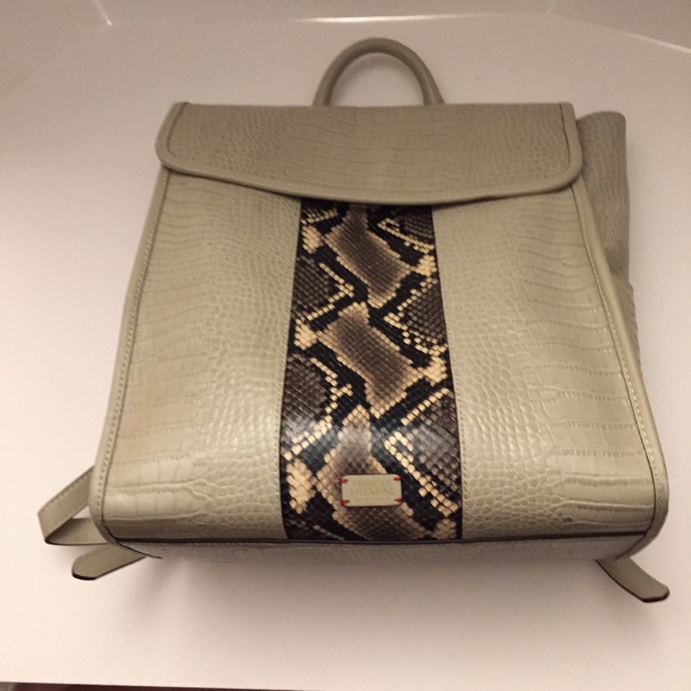 Frances Valentine Trey Croc Oyster Backpack Bag Purse